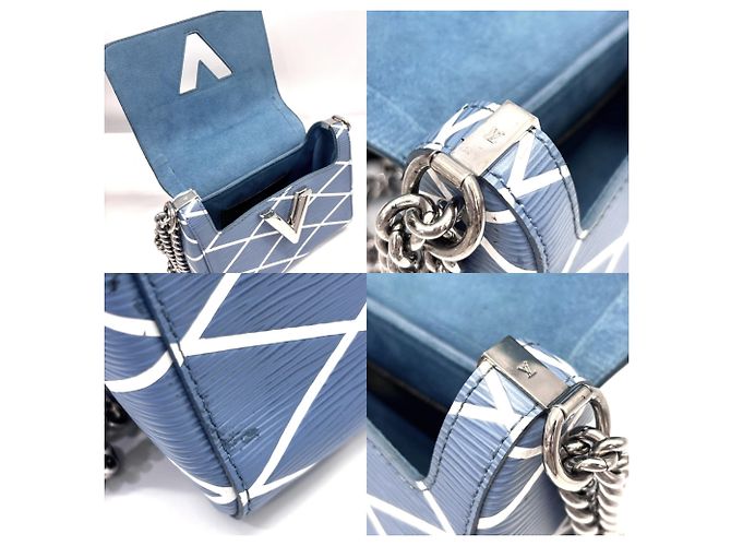 Borsa a Spalla Louis Vuitton Twist PM Blu Blu chiaro - vista 7