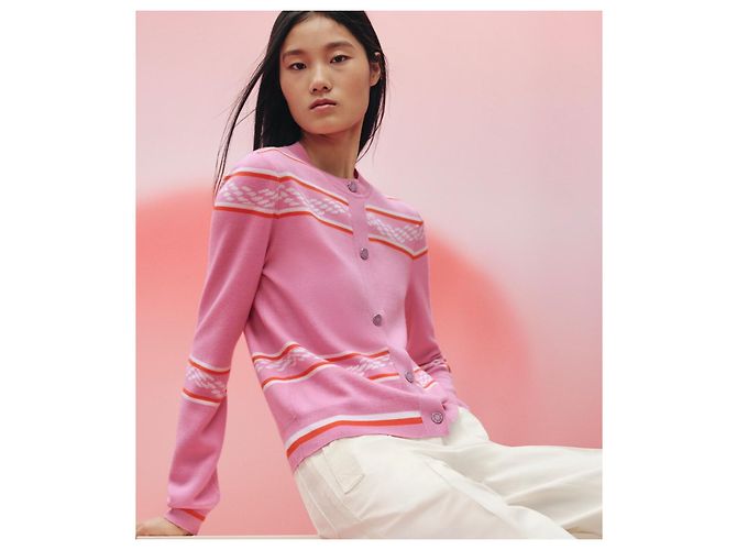 Hemd aus Seide und Kaschmir Chaine d'Ancre Canoe von Hermès Pink - Ansicht 2