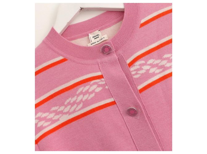 Hemd aus Seide und Kaschmir Chaine d'Ancre Canoe von Hermès Pink - Ansicht 5