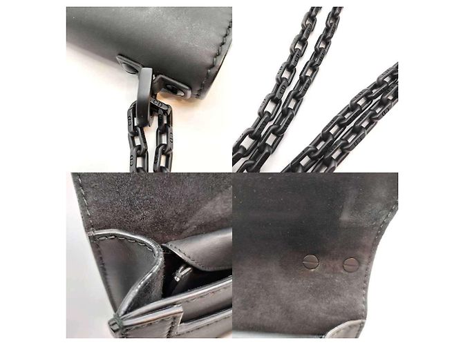 Borsa a spalla Ja Chain Christian Dior in pelle nera Nero - vista 7