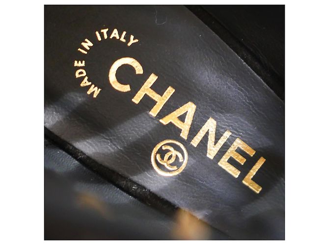 Chanel Resort 2010 Wedge Neri e Dorati Attorcigliati Nero - vista 10