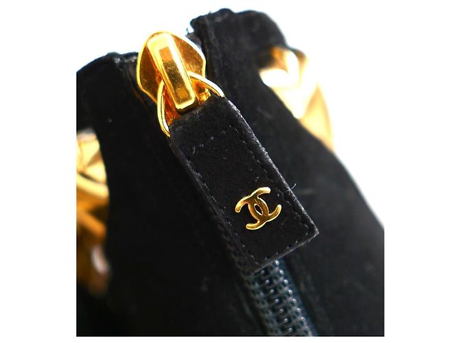 Chanel Resort 2010 Wedge Neri e Dorati Attorcigliati Nero - vista 7