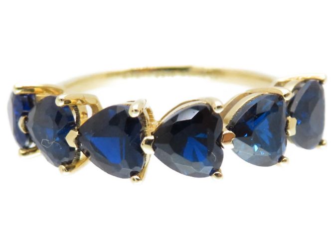 Saphir-Herzbandring Tiffany & Co. Blau Golden - Ansicht 2