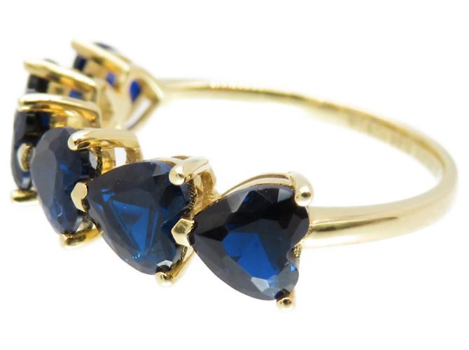 Saphir-Herzbandring Tiffany & Co. Blau Golden - Ansicht 3