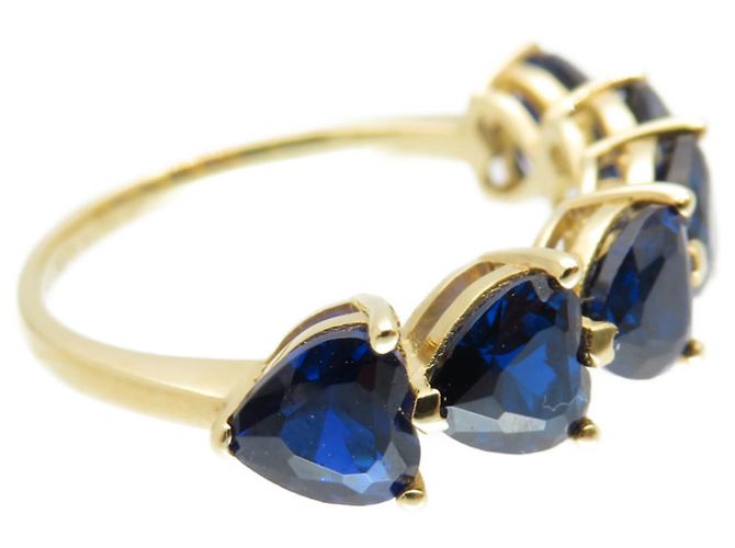 Saphir-Herzbandring Tiffany & Co. Blau Golden - Ansicht 4