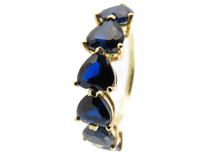 Saphir-Herzbandring Tiffany & Co. Blau Golden - Ansicht 6