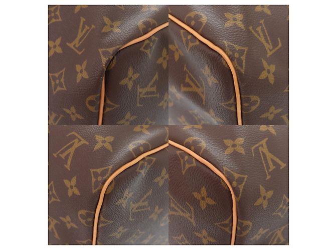 Borsa Boston Keepall 55 Monogram Louis Vuitton Marrone Monogramma - vista 4