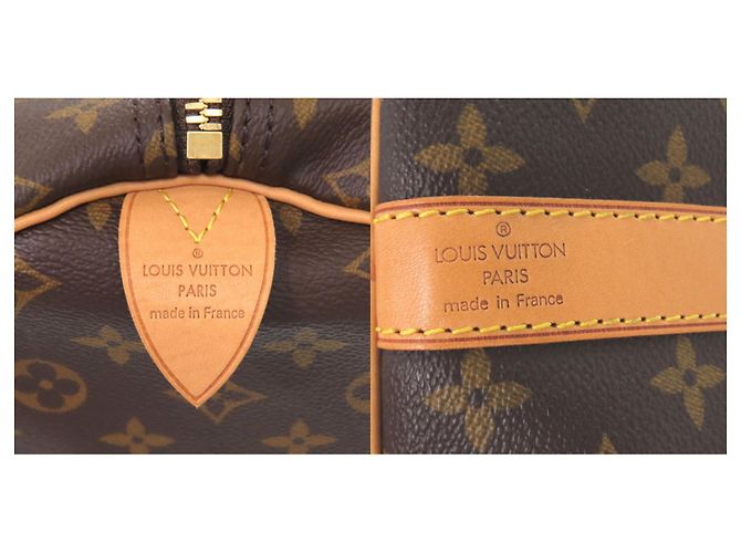 Borsa Boston Keepall 55 Monogram Louis Vuitton Marrone Monogramma - vista 9
