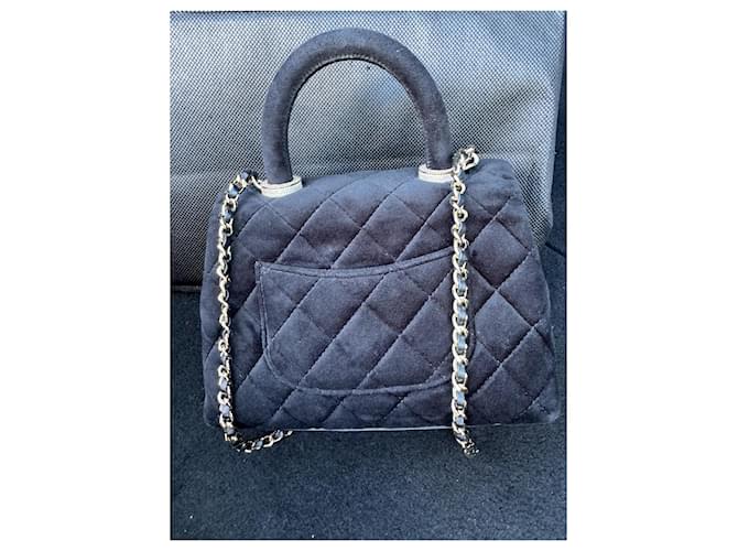 Coco Handle Borsa Chanel Coco Mini in velluto nero - vista 7