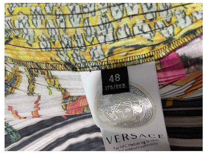 Pantalones Plisados Versace "Trésor de la Mer" SS21 Multicolor - vista 3
