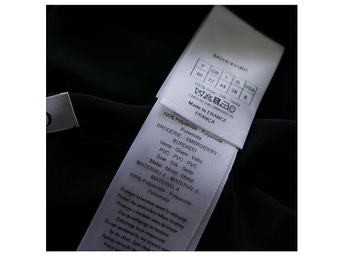 Vestido de Tul Beadado Dior Pre-Otoño 2018 Negro - vista 10