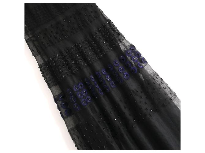 Vestido de Tul Beadado Dior Pre-Otoño 2018 Negro - vista 4