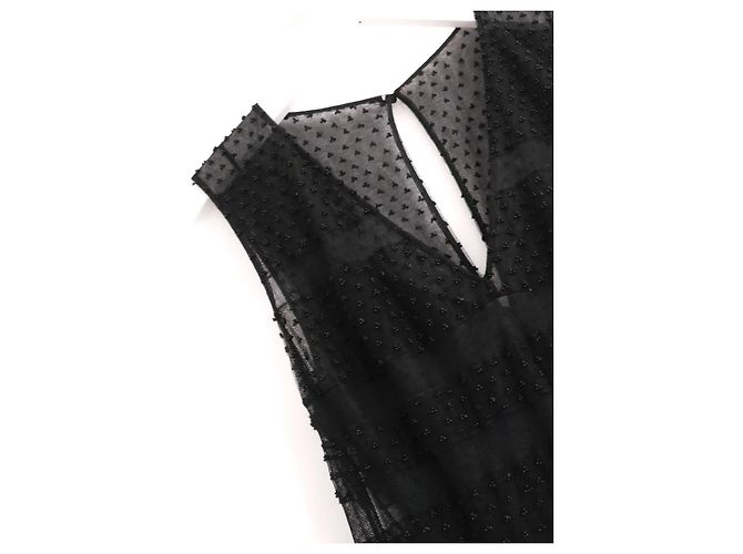 Vestido de Tul Beadado Dior Pre-Otoño 2018 Negro - vista 5