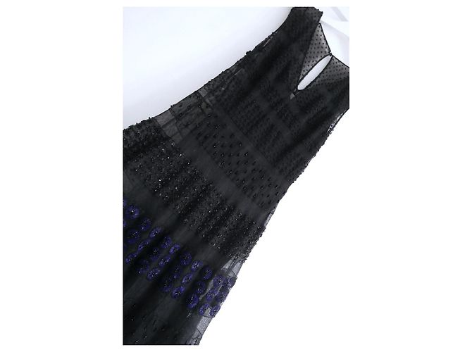 Vestido de Tul Beadado Dior Pre-Otoño 2018 Negro - vista 6