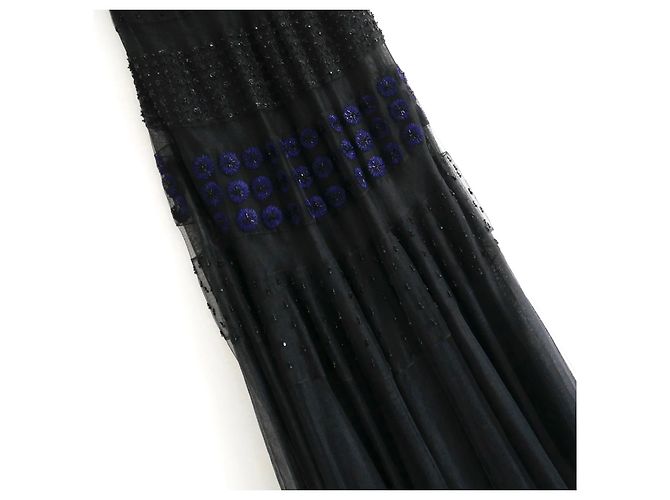 Vestido de Tul Beadado Dior Pre-Otoño 2018 Negro - vista 7