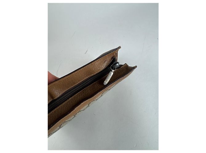Clutch Vintage Gucci Plus Monogramma Grigio Marrone - vista 10