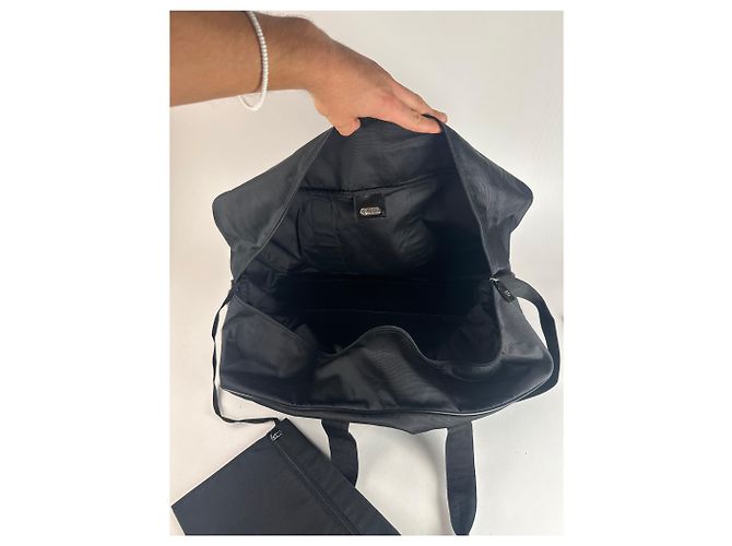 Vintage Fendi Polyester 2Way Reisetasche Schwarz - Ansicht 3
