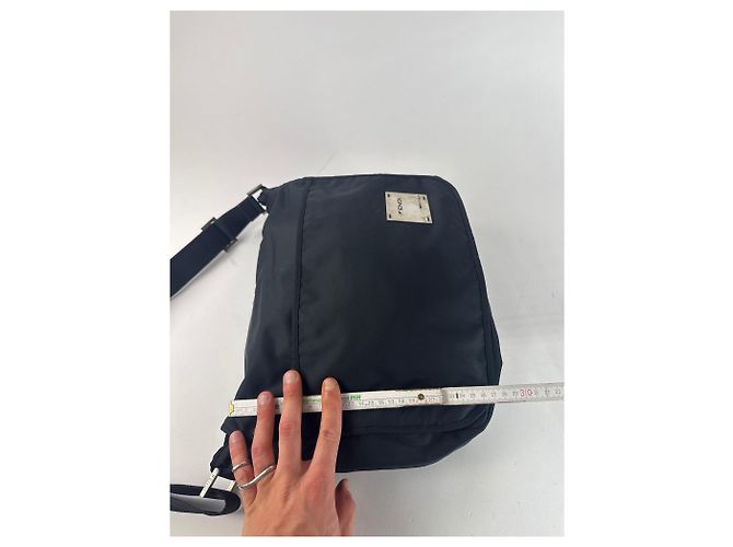 Vintage Fendi 2 Way Polyester Tasche schwarz - Ansicht 10