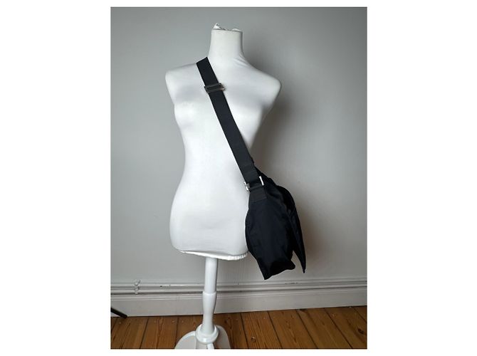 Vintage Fendi 2 Way Polyester Tasche schwarz - Ansicht 14