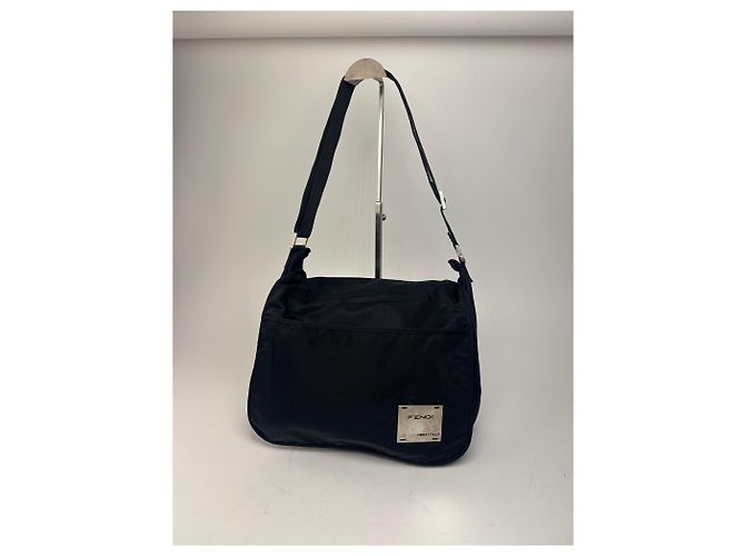 Vintage Fendi 2 Way Polyester Tasche schwarz - Ansicht 7