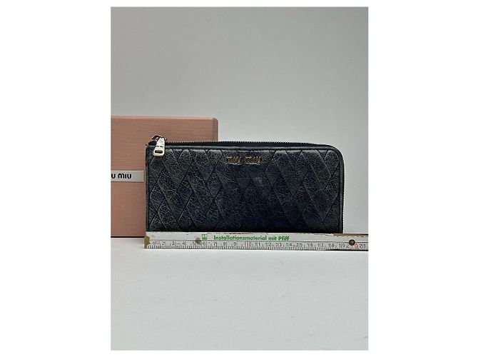 Autre Marque Vintage Miu Miu Leather wallet Black - view 7