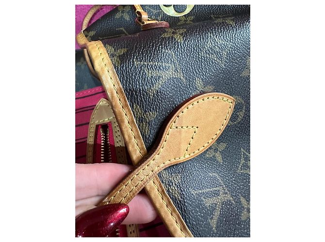 Borsa Louis Vuitton – modello Neverfull MM Marrone - vista 13