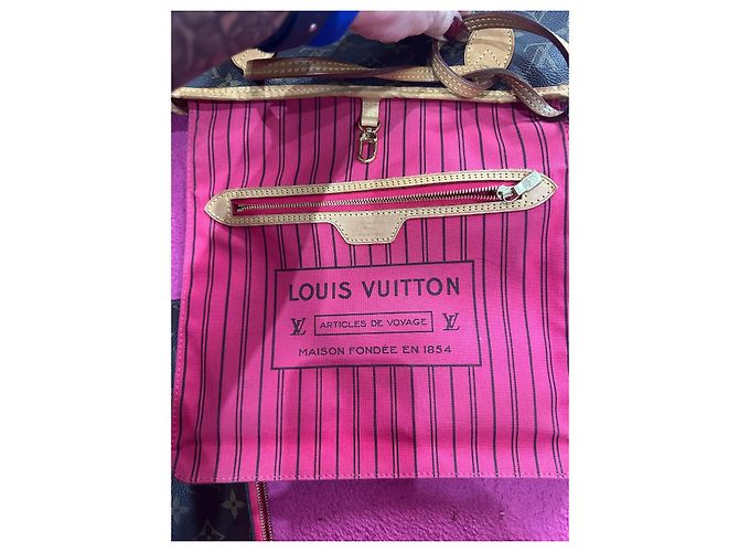 Borsa Louis Vuitton – modello Neverfull MM Marrone - vista 17