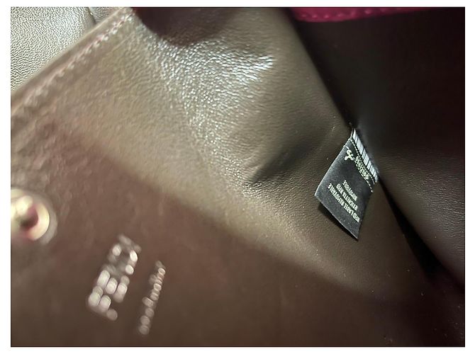 Fendi Peekaboo X-lite Medio Beige con Interno Viola Prugna Marrone scuro - vista 11