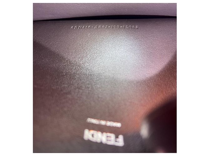 Fendi Peekaboo X-lite Medio Beige con Interno Viola Prugna Marrone scuro - vista 12