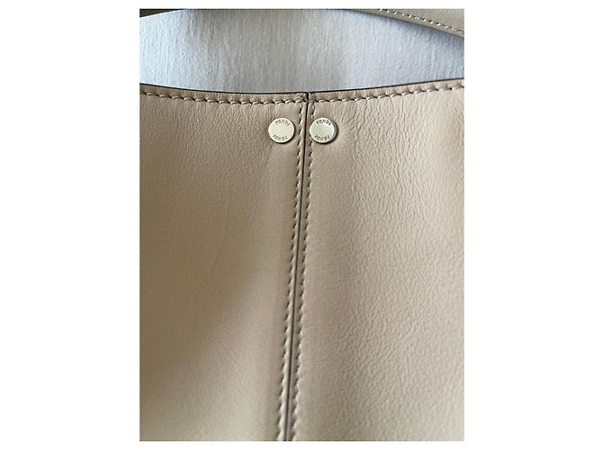 Fendi Peekaboo X-lite Medio Beige con Interno Viola Prugna Marrone scuro - vista 14