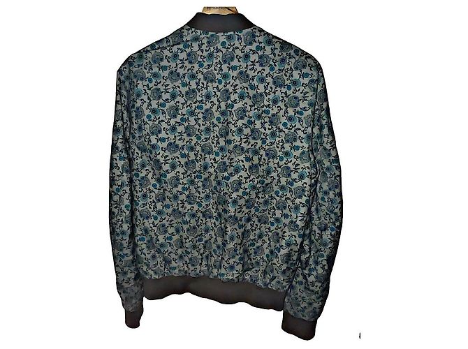 Giacca Gucci Paisley in misto seta blu - vista 3