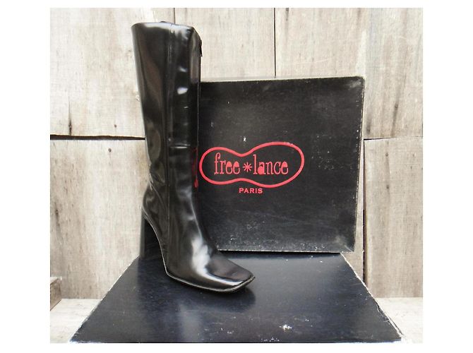 Botas Free Lance de cuero negro - vista 2