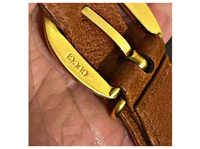 Borsa a spalla Gucci in pelle di vitello marrone - vista 6