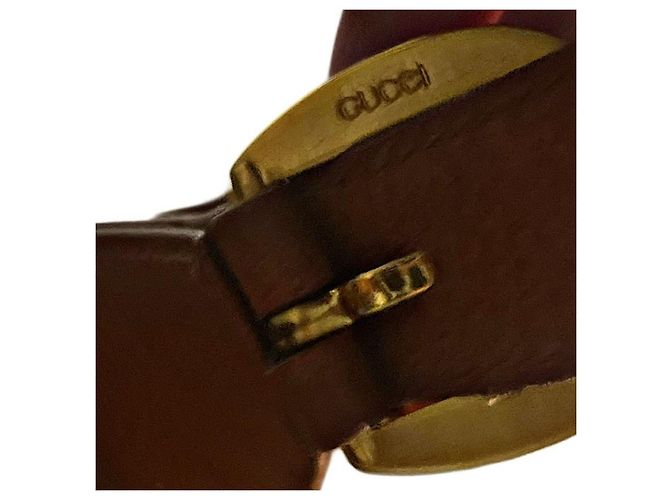 Borsa a spalla Gucci in pelle di vitello marrone - vista 7