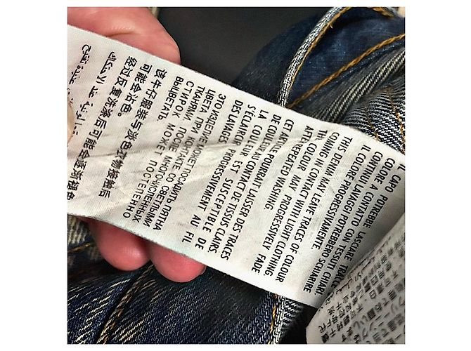 Gucci Bleach Processed Studded Distressed Denim Jeans Blue - view 9