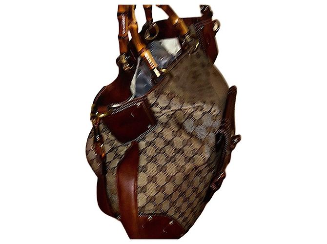 Dionysus Borsa a tracolla Gucci Frida Giannini Monogramma GG Bambù Beige - vista 4