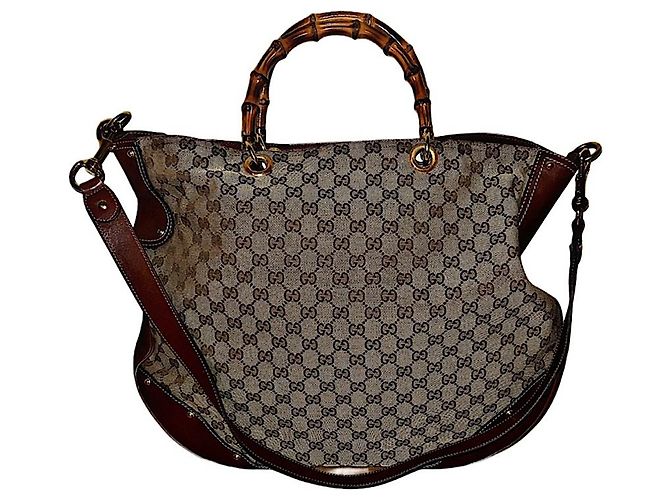 Dionysus Borsa a tracolla Gucci Frida Giannini Monogramma GG Bambù Beige - vista 5