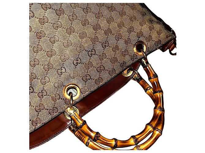Dionysus Borsa a tracolla Gucci Frida Giannini Monogramma GG Bambù Beige - vista 7