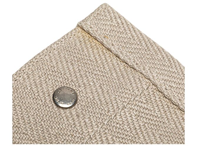 Braune Canvas Rive Gauche Nord-Süd Tote von Saint Laurent Beige - Ansicht 10
