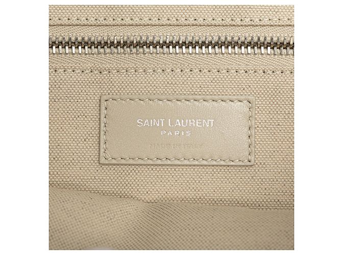 Braune Canvas Rive Gauche Nord-Süd Tote von Saint Laurent Beige - Ansicht 5
