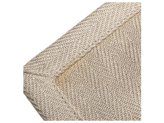 Braune Canvas Rive Gauche Nord-Süd Tote von Saint Laurent Beige - Ansicht 8