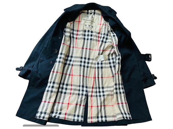 Abrigo Trench Burberry Negro de Algodón - vista 3