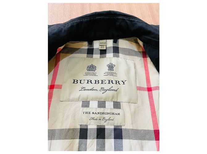 Abrigo Trench Burberry Negro de Algodón - vista 4