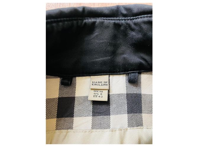 Abrigo Trench Burberry Negro de Algodón - vista 5