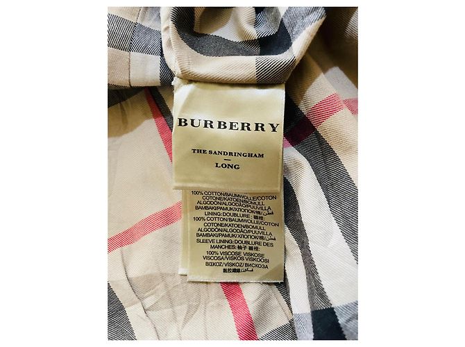 Abrigo Trench Burberry Negro de Algodón - vista 6