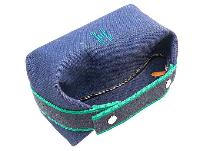 Borsa in cotone Bride a Brac di Hermès Blu - vista 9