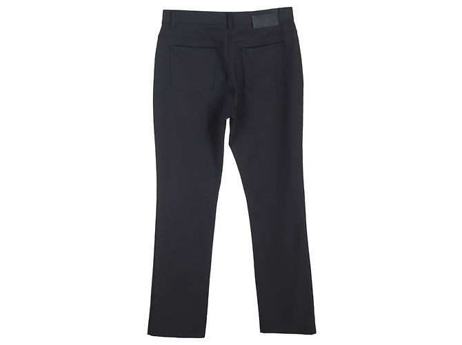 Pantalones rectos Escada en seda negra Negro - vista 2