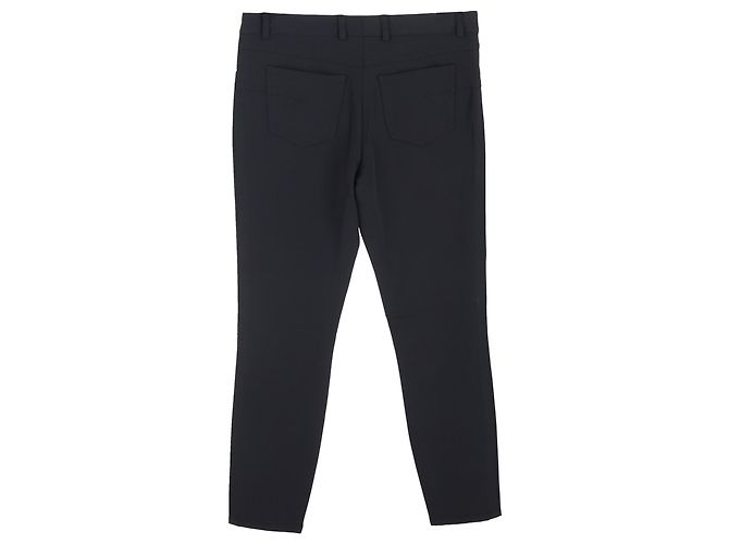 Pantalones rectos Escada en seda negra Negro - vista 2