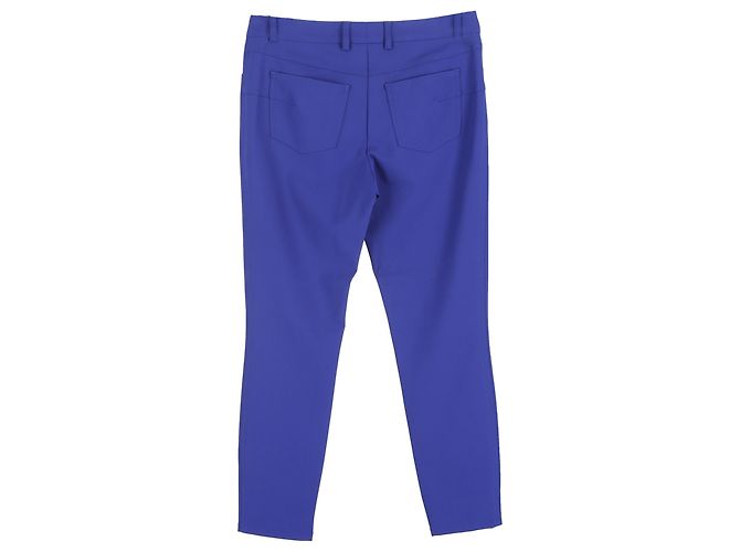 Pantalones rectos Escada en seda azul Azul claro - vista 2