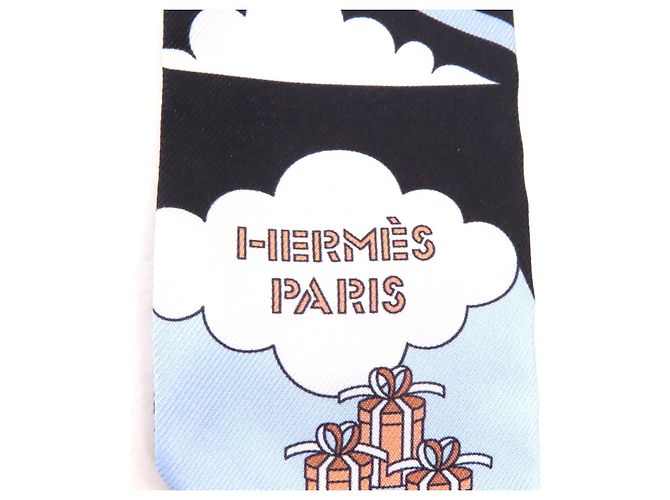 Bufanda de seda Twilly CARRES VOLANTS de Hermès Negro - vista 6